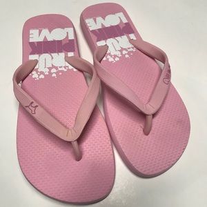 Pink sandals flip flops size S
